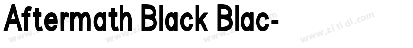 Aftermath Black Blac字体转换
